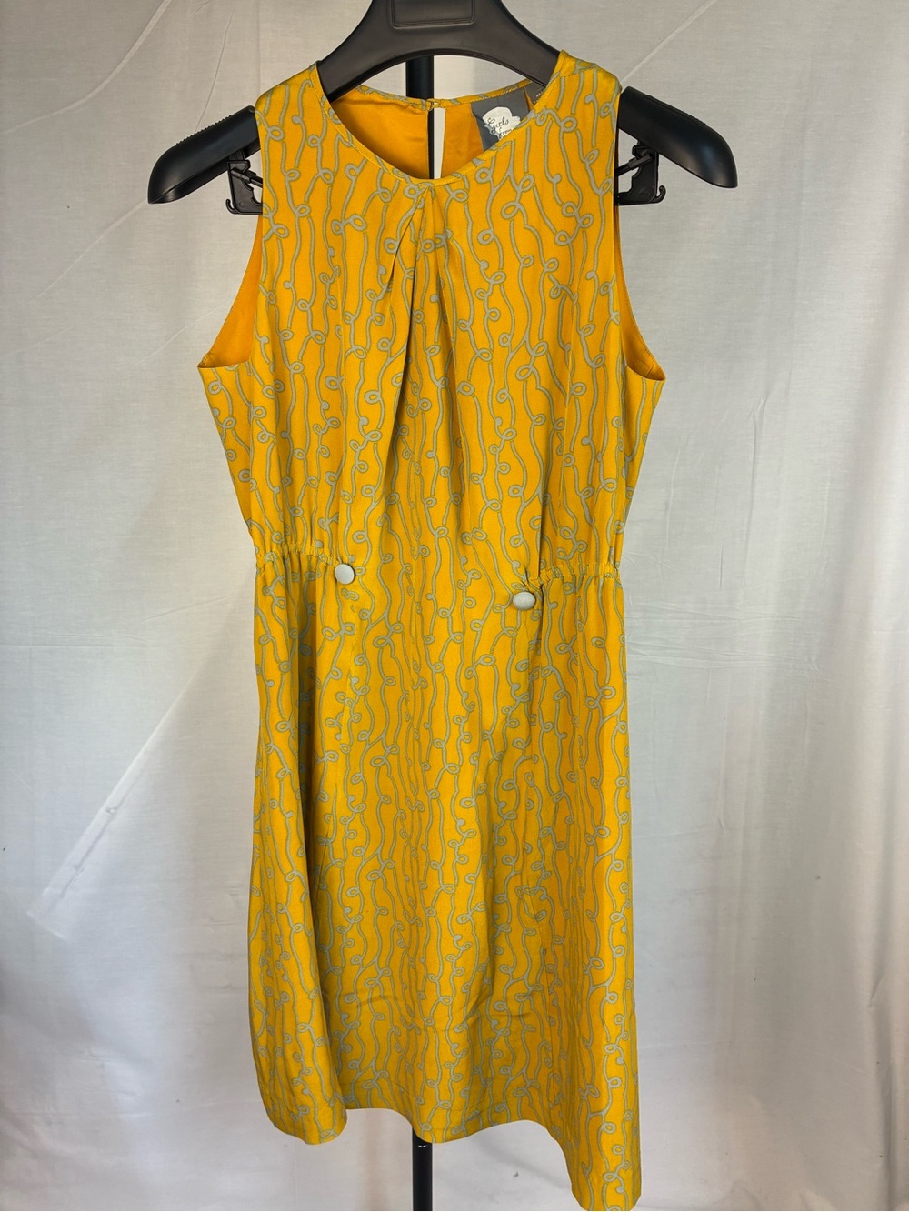 Anthropologie Girls From Savoy Yellow Silk Dress 4